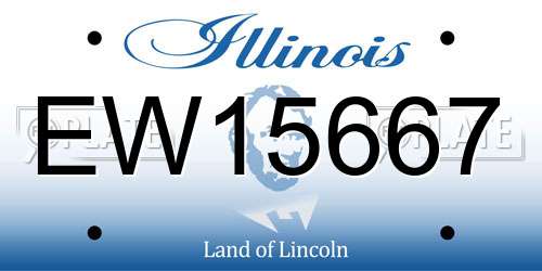 EW15667 Illinois License Plate