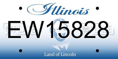 EW15828 Illinois License Plate