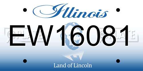 EW16081 Illinois License Plate