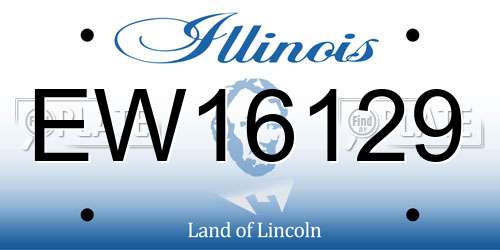 EW16129 Illinois License Plate