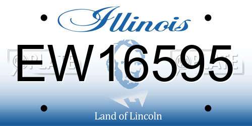 EW16595 Illinois License Plate
