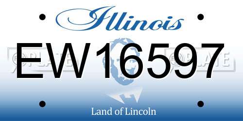 EW16597 Illinois License Plate