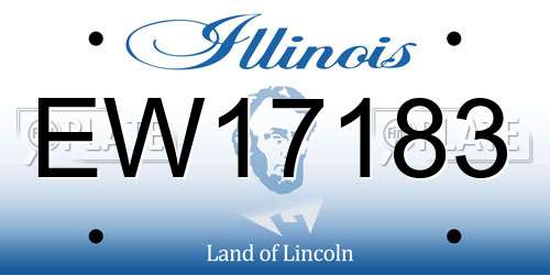 EW17183 Illinois License Plate