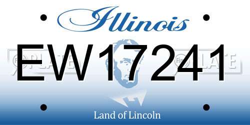 EW17241 Illinois License Plate