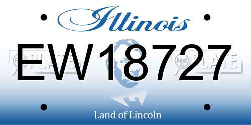 EW18727 Illinois License Plate