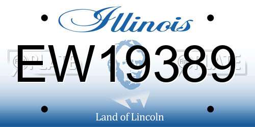 EW19389 Illinois License Plate