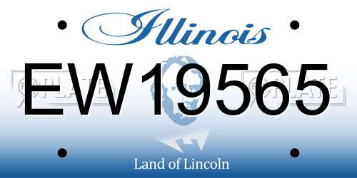 EW19565 Illinois License Plate