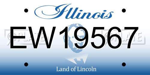 EW19567 Illinois License Plate