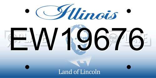 EW19676 Illinois License Plate