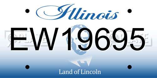EW19695 Illinois License Plate