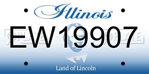 EW19907 Illinois License Plate