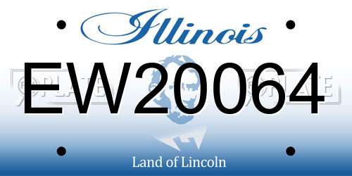 EW20064 Illinois License Plate