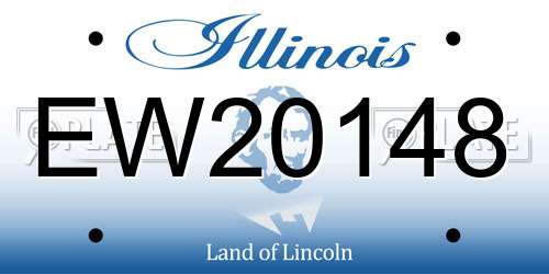 EW20148 Illinois License Plate