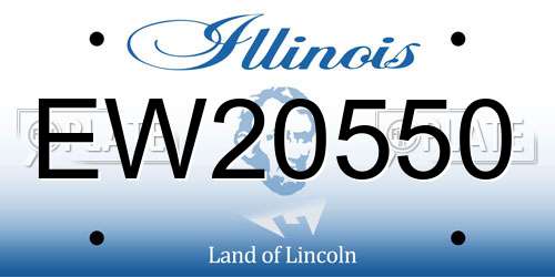 EW20550 Illinois License Plate