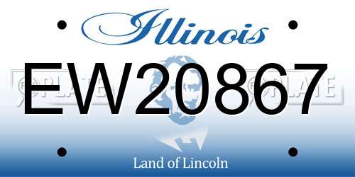 EW20867 Illinois License Plate