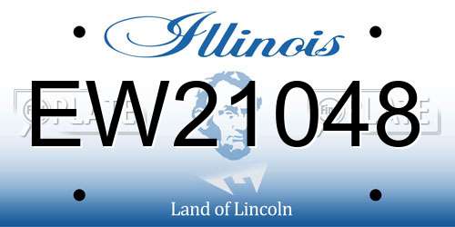 EW21048 Illinois License Plate
