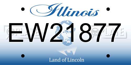 EW21877 Illinois License Plate