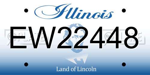 EW22448 Illinois License Plate