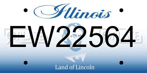 EW22564 Illinois License Plate