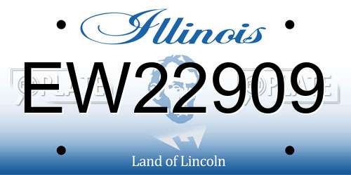 EW22909 Illinois License Plate
