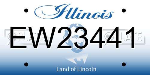 EW23441 Illinois License Plate