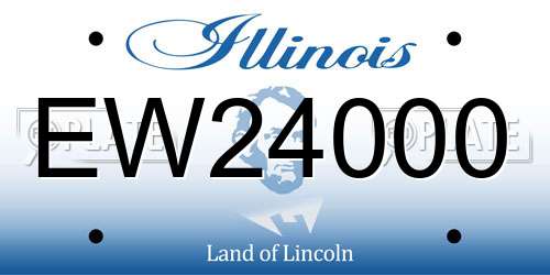 EW24000 Illinois License Plate
