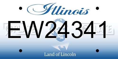 EW24341 Illinois License Plate