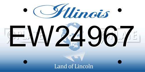 EW24967 Illinois License Plate