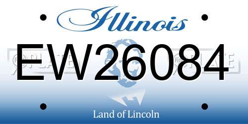 EW26084 Illinois License Plate