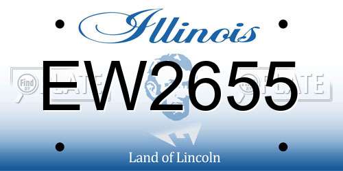 EW2655 Illinois License Plate