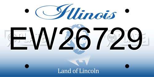 EW26729 Illinois License Plate