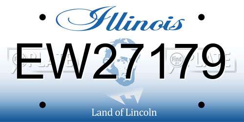 EW27179 Illinois License Plate