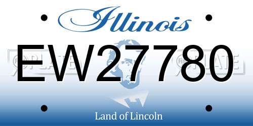 EW27780 Illinois License Plate