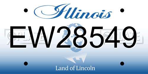 EW28549 Illinois License Plate