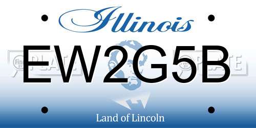 EW2G5B Illinois License Plate