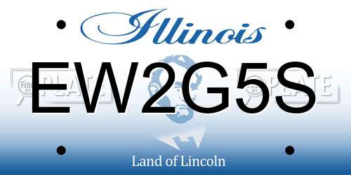 EW2G5S Illinois License Plate