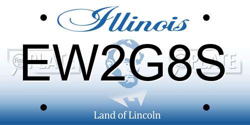 EW2G8S Illinois License Plate