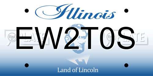 EW2T0S Illinois License Plate