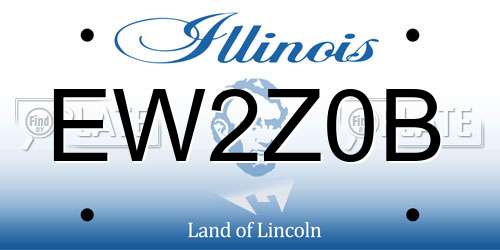 EW2Z0B Illinois License Plate