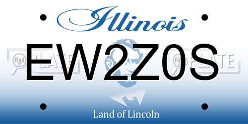 EW2Z0S Illinois License Plate