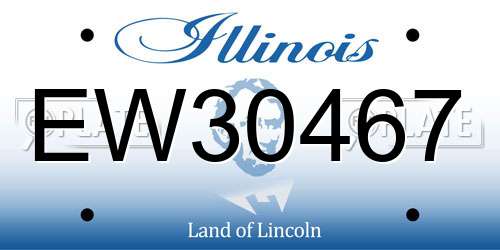 EW30467 Illinois License Plate