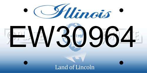 EW30964 Illinois License Plate
