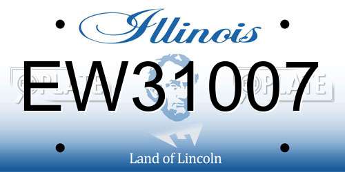 EW31007 Illinois License Plate