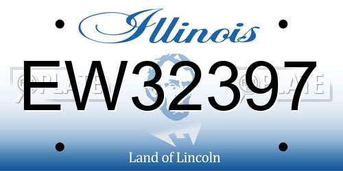 EW32397 Illinois License Plate