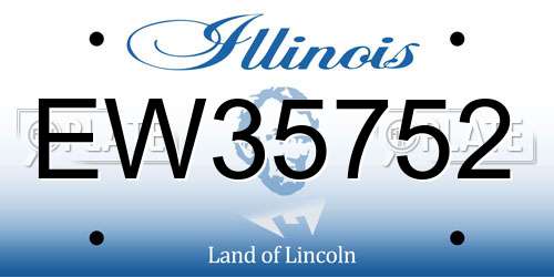 EW35752 Illinois License Plate