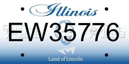 EW35776 Illinois License Plate