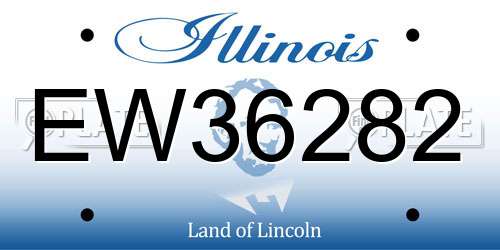 EW36282 Illinois License Plate