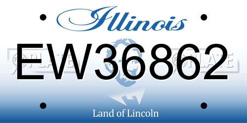 EW36862 Illinois License Plate