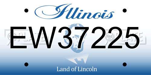 EW37225 Illinois License Plate