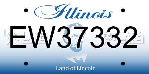 EW37332 Illinois License Plate